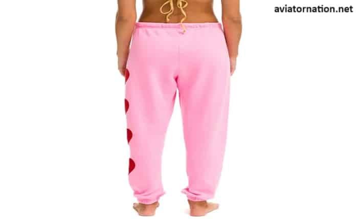 pink aviator nation sweatpants